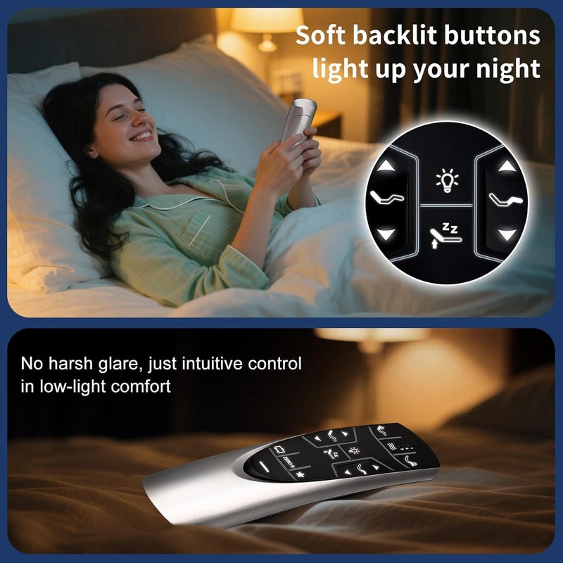 Weitov Replacement Remote for Tempurpedic Ergo/Ergo Extend Adjustable Bed Base, RF358A RF502A Wireless Remote Control - Image 4